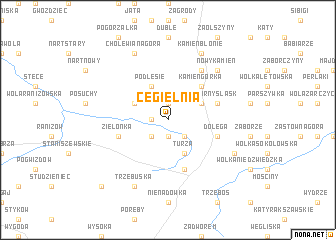 map of Cegielnia