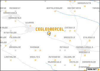 map of Ceglédbercel