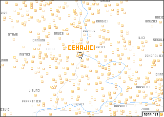 map of Čehajići