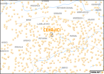 map of Čehajići