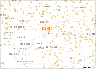 map of Čehići