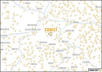 map of Čehići