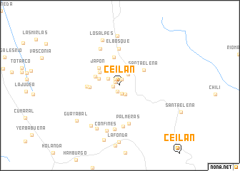 map of Ceilán