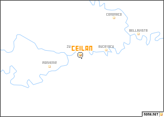 map of Ceilán