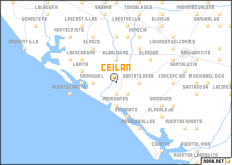 map of Ceilán