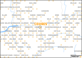 map of Ceivães