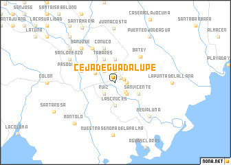 map of Ceja de Guadalupe