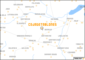 map of Ceja de Tablones