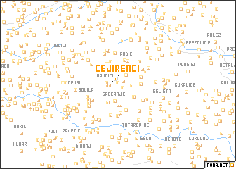 map of Čejirenci