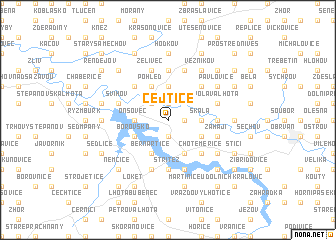 map of Čejtice