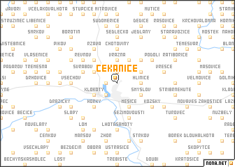 map of Čekanice
