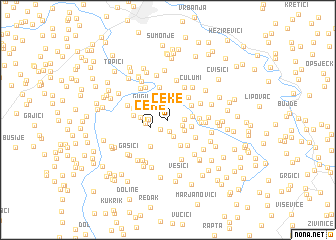 map of Čeke