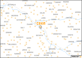 map of Çekin