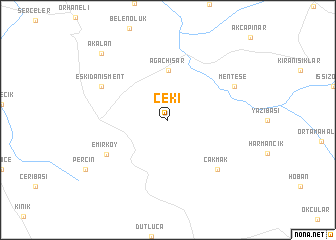 map of Çeki