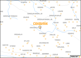 map of Čekovnik