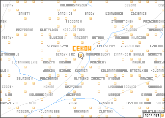 map of Ceków