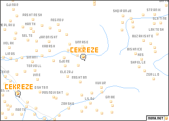 map of Çekrezë