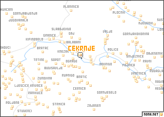 map of Čekrnje