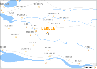 map of Cekule