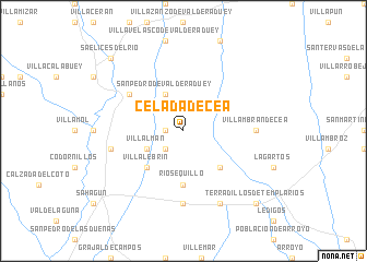 map of Celada de Cea