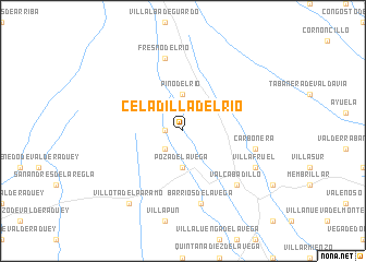 map of Celadilla del Río
