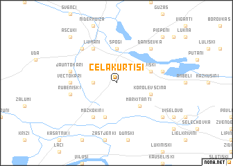 map of Ceļakurtiši