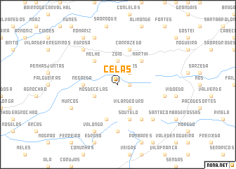 map of Celas