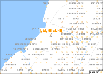 map of Cela Velha