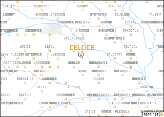 map of Čelčice