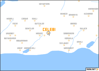 map of Çelebi