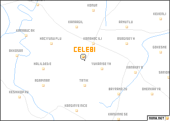 map of Çelebi
