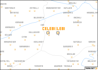 map of Çelebi