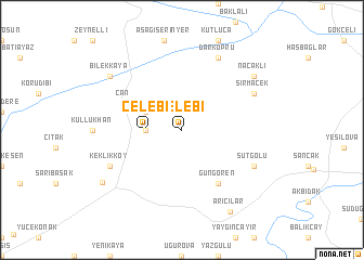 map of Çelebi