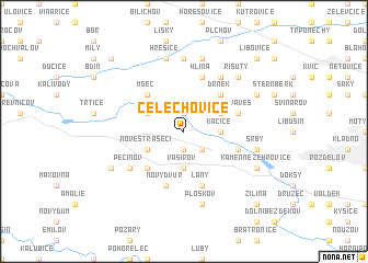 map of Čelechovice