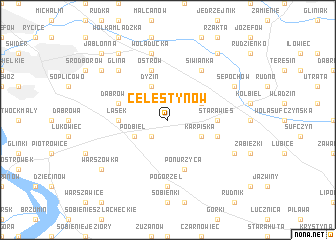 map of Celestynów