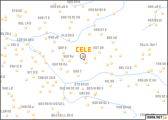 map of Çelë
