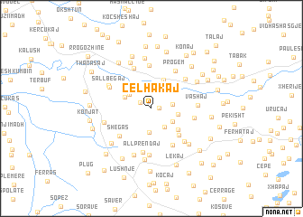 map of Çelhakaj