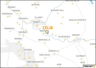 map of Celia