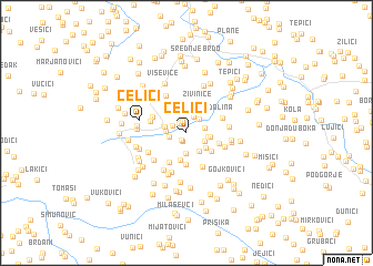 map of Čelići
