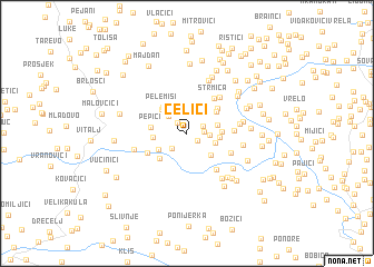 map of Čelići