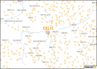 map of Čelić