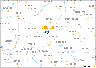 map of Ćelije