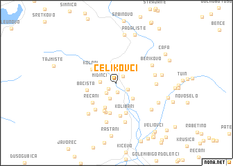 map of Čelikovci