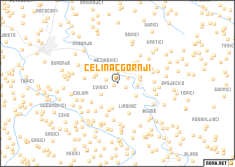 map of Čelinac Gornji