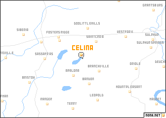 map of Celina