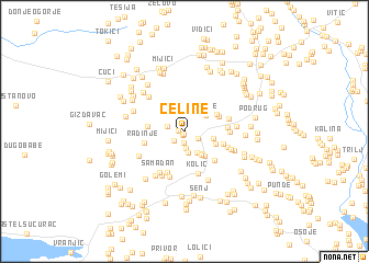 map of Čeline