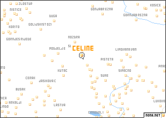 map of Čeline