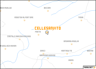 map of Celle San Vito