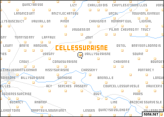 map of Celles-sur-Aisne
