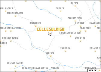 map of Celle sul Rigo